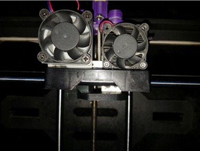 flashforge creator pro unique d'extrusion de 40 mm ventilateur L'imprimante 3d pièces conduit soufflant refroidissement montage du ffcp 3d print model - Mito3D