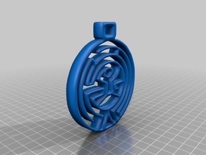 maze necklace accessories 3d print model - Mito3D