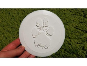 extruded paw print coins & badges dog 3d print model - Mito3D