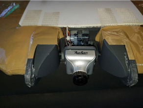 flying wing tilting nose r c vehicles blunt foxeer fpv camera mount pan tilt mechanism runcam 3d print model - Mito3D