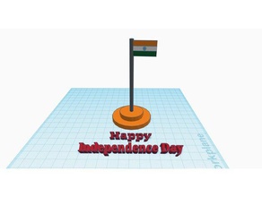 happy independence day art 3dprint 3dprinted flag india 3d print model - Mito3D
