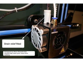 extrusora de fio alívio tensão geeetech a10 Impressora 3d peças astronomia cabo suporte do 3d print model - Mito3D