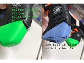 nerf stryfe grip heel - two designs set b hobby 3d print model - Mito3D