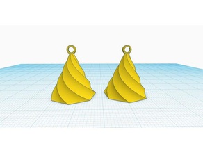 simple earring designed tinkercad fashion arnaments cool earrings creality ender 2 daily madewithtinkercad women 3d print model - Mito3D