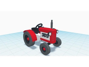 remake tractor design found tinkercad toys & games rc truck red tracotr small toy 3d print model - Mito3D