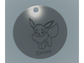 eevee chaveiro tag pokemon chaveiros eeveelution pikachu 3d print model - Mito3D