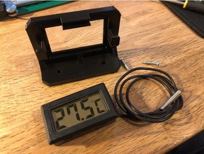 simple digital thermometer mount ikea lack enclosure 3d printer accessories 3d print model - Mito3D