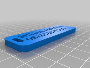 shela de porte-clés personnalisé 3d print model - Mito3D