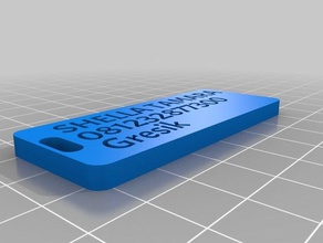shella1 keychains customized 3d print model - Mito3D
