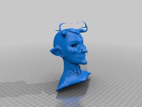elk rainha esculturas do busto o personagem boneca rosto feminino a figura cabeça mulher 3d print model - Mito3D