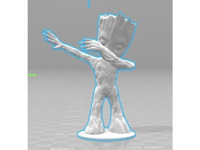 groot dab 3d impressão 3d print model - Mito3D