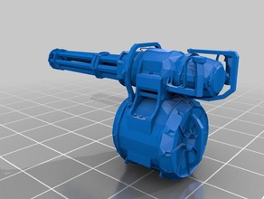 fallout 4 metralhadora giratória de vídeo jogos 3d print model - Mito3D