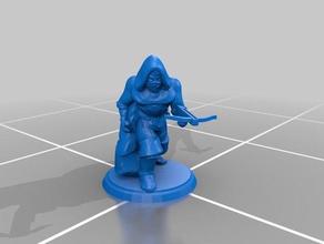 sindis hawns games assasin cloak crossbow dd daggar dnd npc pathfinder sneak attack thief 3d print model - Mito3D