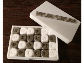 my words dice game russian 3d print model - Mito3D