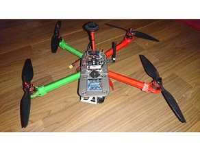 observador com imagens aéreas quadcopter rc veículos 1450mm câmera drone f450 cardan pixhawk quadro 3d print model - Mito3D