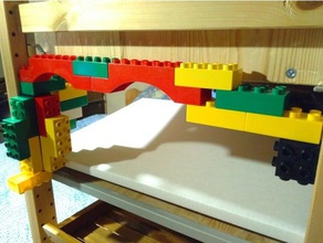 ikea ivar duplo del adaptador de la construcción los juguetes compatible hack lego 3d print model - Mito3D