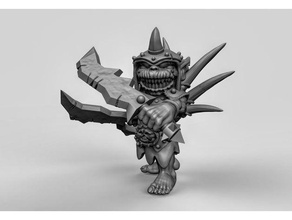goblin líder brinquedos jogos dnd masmorras e dragões fantasia miniaturas wargames warhammer 3d print model - Mito3D