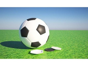 Die gedruckten 3d-Fußball-Fußball-ball sport im freien Fuß-ball hex hexagon panel panels throphy WM 3d print model - Mito3D