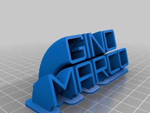 gino marco de la oficina personalizado 3d print model - Mito3D