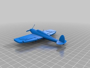 İngiliz hawker hurricane uçak 3d baskı 3d print model - Mito3D