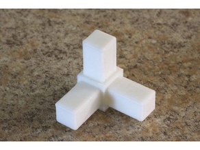 square tubing corner connector other 3d print model - Mito3D