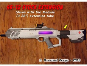recoil sr12 gun stock extender 3d printing 3d print model - Mito3D