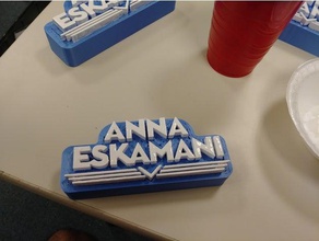 anna eskamani logotipo de la campaña en 3d signos logotipos 3d print model - Mito3D
