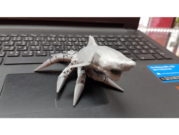 articulada sharktopus criaturas 3D print model - Mito3D