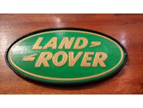 land rover logotipo de la cúpula automoción Logo en 3d coche el defensor los 90 descubrimiento inglés landrover rangerover 3d print model - Mito3D