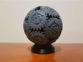 sin tornillos del engranaje de la esfera logotipo personalizado v2 mecánica los juguetes personalizador 3d print model - Mito3D