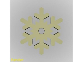 cristal de nieve silueta llavero llaveros fácil rápido 3d print model - Mito3D