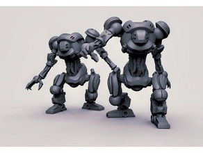 mecha brinquedos jogos miniaturas robô scifi wargames 3d print model - Mito3D