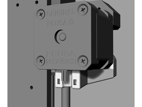 prusa x-axis motor cable strain relief 3d printer accessories i3 mk3 stepper 3d print model - Mito3D