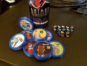 batman dados token titular brinquedo jogo os acessórios boardgame boardgames 3d print model - Mito3D