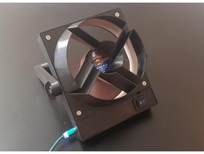 usb venturi bureau du ventilateur ultra-silencieux 3d l'impression 3d print model - Mito3D