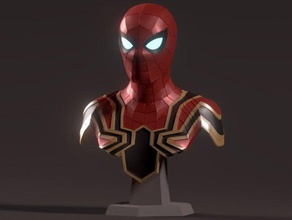 iron spider bust avengers infinity war props blender infinitywar marvel spiderman 3d print model - Mito3D