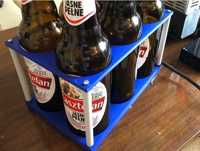fridge beer bottlescans organizer kitchen dining customizable customizer holder 3d print model - Mito3D