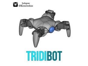 tridibot quadrúpede arduino esp8266 robô robótica o design konredus as pernas micro servo omg robôs motor 3d print model - Mito3D
