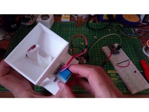 pet feeder screw fed hopper using arduino pets 3d print model - Mito3D
