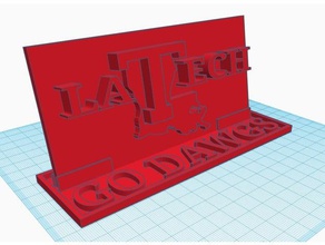 louisiana tech pantalla signos logotipos 3d print model - Mito3D