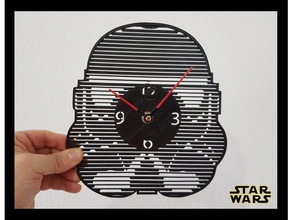 reloj star wars art 3dlito orologio da parete 3d print model - Mito3D