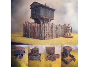 hunting lodge 28-32mm openpeg buildings structures dungeon dungeons dragons fortress frostgrave logo miniature rpg wargame wargaming warhammer warmahordes 3d print model - Mito3D