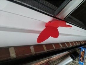 tela de voar maçaneta da porta do agregado familiar borboleta lidar knop 3d print model - Mito3D
