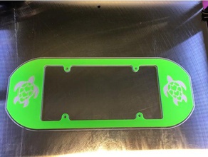 turtle license plate frame automotive turtles 3d print model - Mito3D