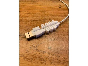 apple usb cable guard mobile phone cord iphone lighting lightning protector wire management 3d print model - Mito3D