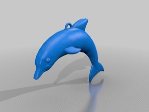 dolphin animaux un trousseau de clés 3d print model - Mito3D