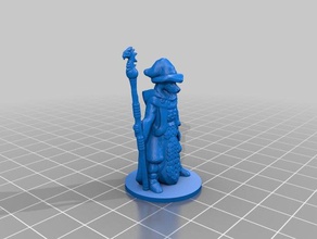 dogman mage toy & game accessories 28mm boardgame dnd miniature dog dungeons dragons hero linus rpg tabletop wizard 3d print model - Mito3D
