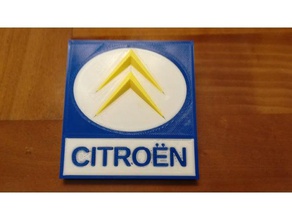 citro n logo 1966 signs & logos 3d print model - Mito3D