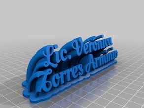 lic ve nica torres arminio office customized 3d print model - Mito3D