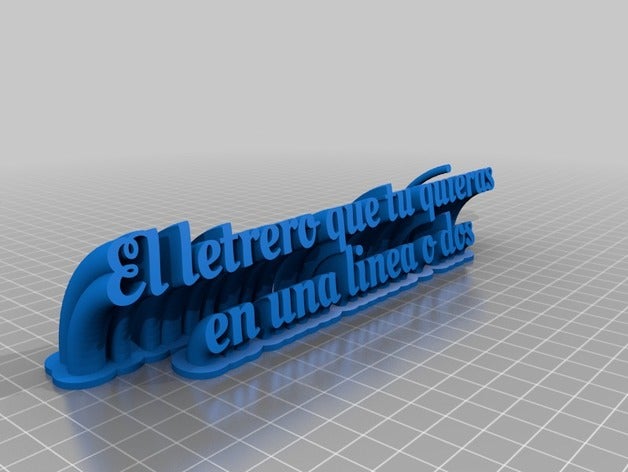 letrero office kundengebundene 3D print model - Mito3D